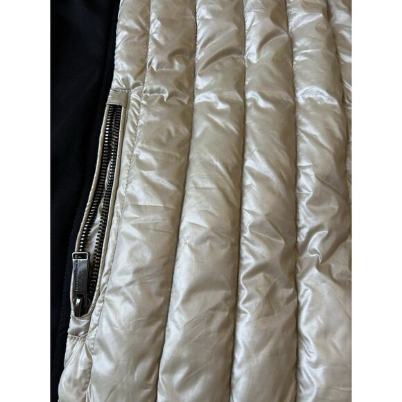 CALVIN KLEIN Women Puffer Vest Jacket Rose Gold Premium Down Asymmetrical Zip 1X - Picture 8 of 9